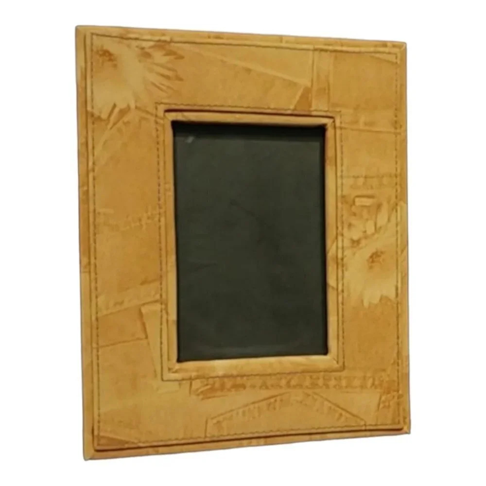 Faux Jean Printed Photo Frame  - 3.5x5.5in